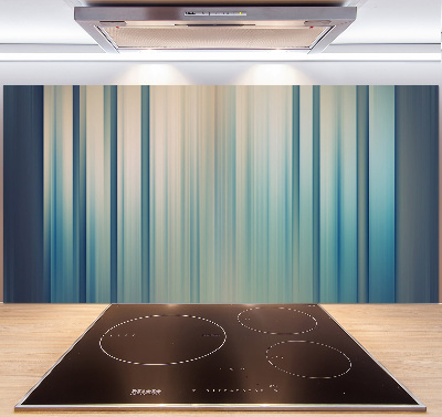 Glass splashback Blue stripes