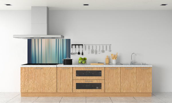 Glass splashback Blue stripes