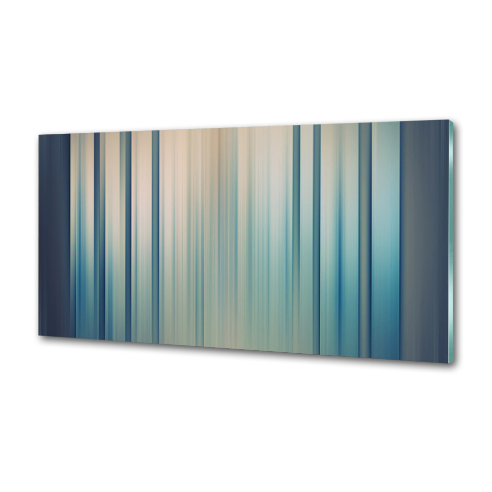 Glass splashback Blue stripes