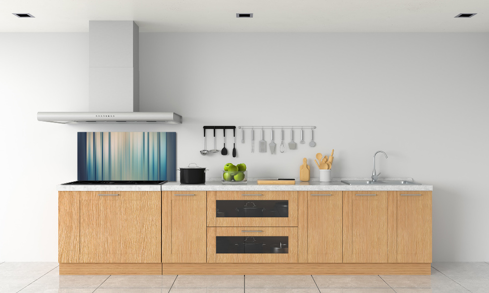 Glass splashback Blue stripes