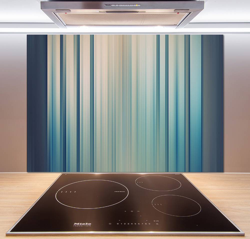 Glass splashback Blue stripes