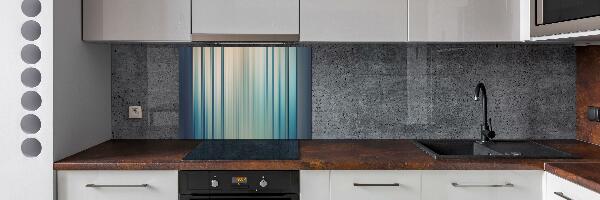 Glass splashback Blue stripes