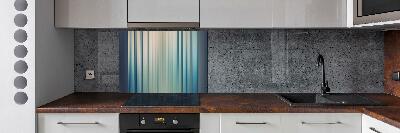 Glass splashback Blue stripes