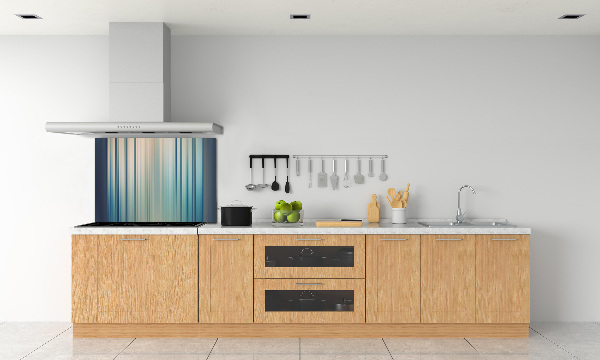 Glass splashback Blue stripes