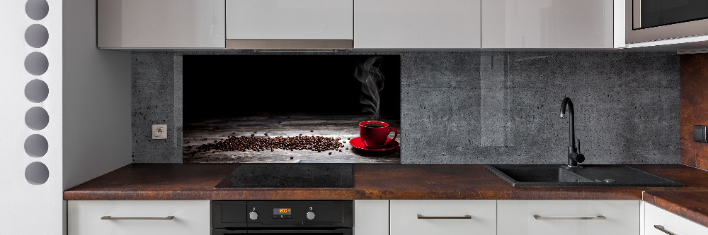 Cooker splashback Aromatic coffee