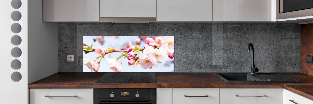 Kitchen splashback Cherry blossoms