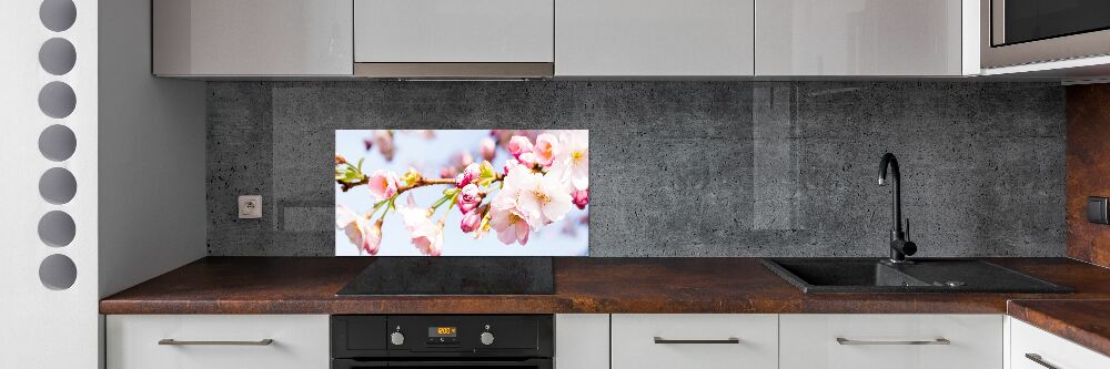 Kitchen splashback Cherry blossoms