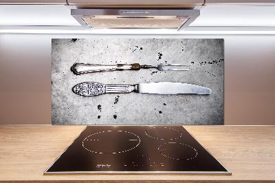 Cooker splashback Cutlery