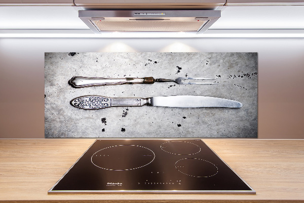 Cooker splashback Cutlery