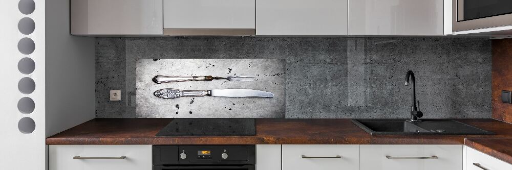 Cooker splashback Cutlery