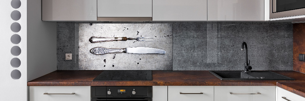 Cooker splashback Cutlery