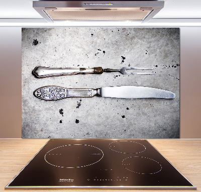 Cooker splashback Cutlery