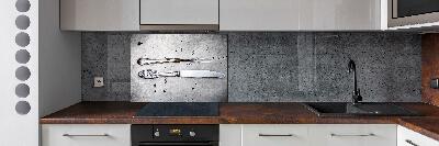 Cooker splashback Cutlery