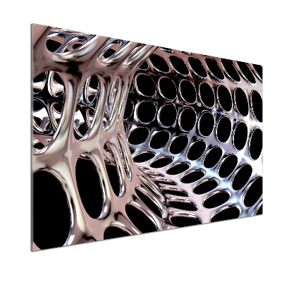 Glass splashback Metal tunnel