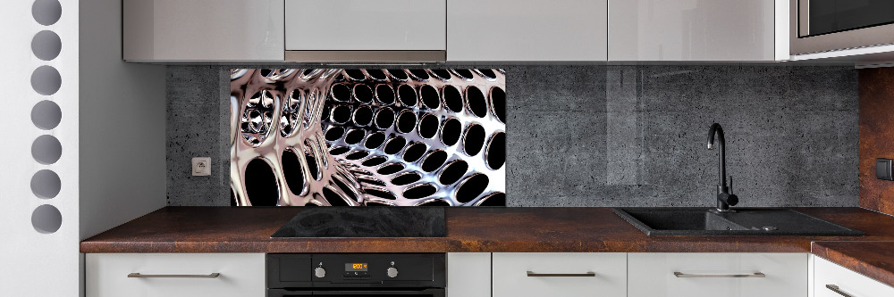 Glass splashback Metal tunnel