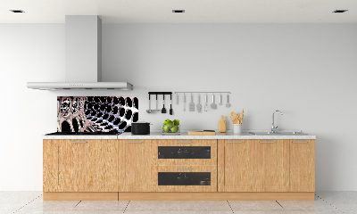 Glass splashback Metal tunnel