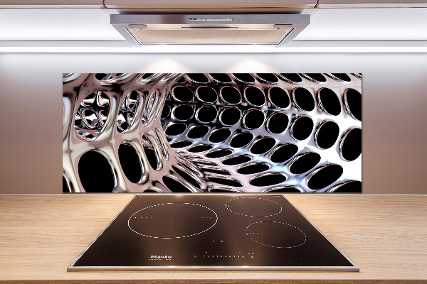 Glass splashback Metal tunnel