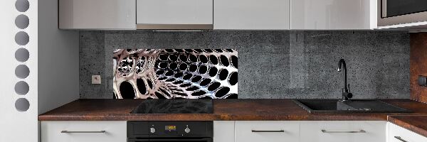 Glass splashback Metal tunnel