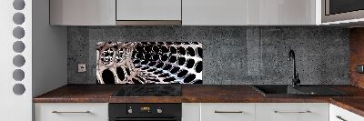 Glass splashback Metal tunnel