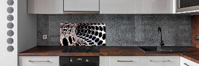 Glass splashback Metal tunnel