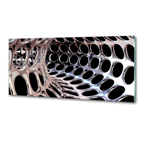 Glass splashback Metal tunnel