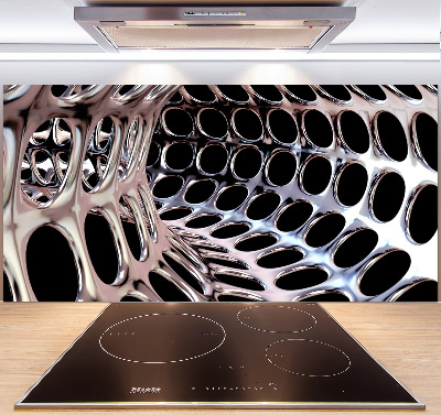 Glass splashback Metal tunnel