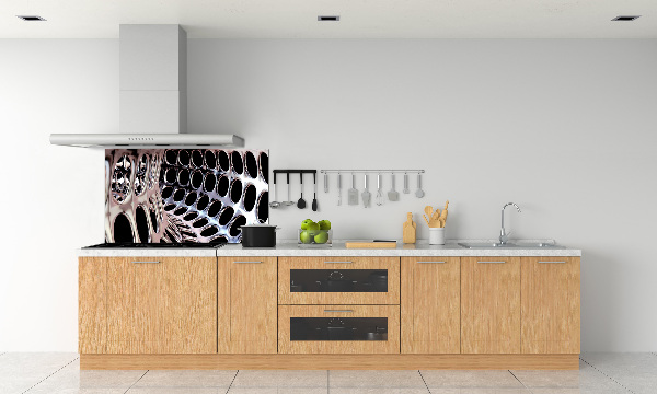 Glass splashback Metal tunnel