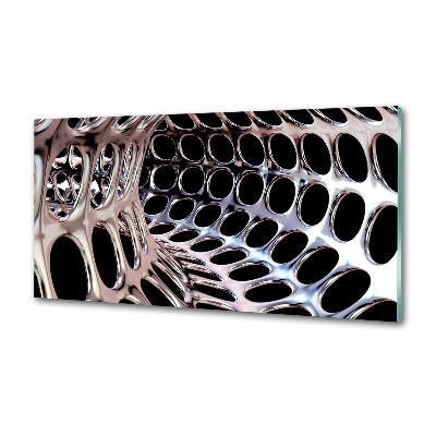 Glass splashback Metal tunnel