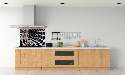 Glass splashback Metal tunnel