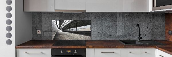 Kitchen splashback Road in the tunnel