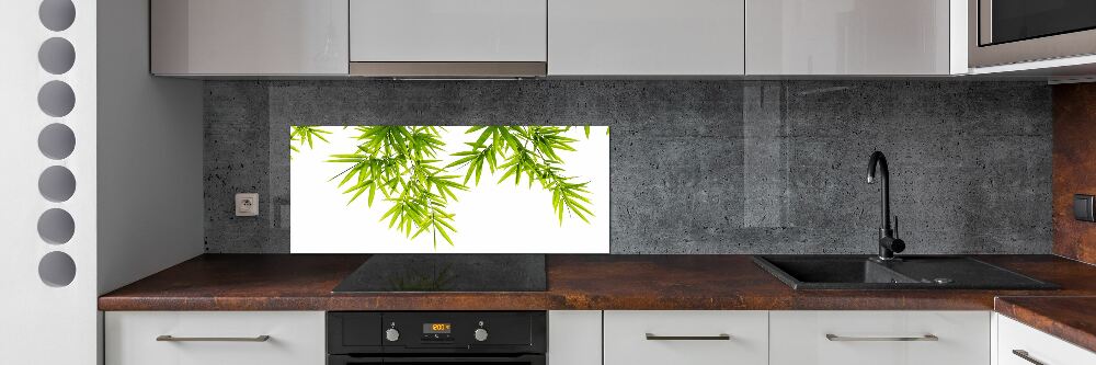 Kitchen splashback Bamboo leaves