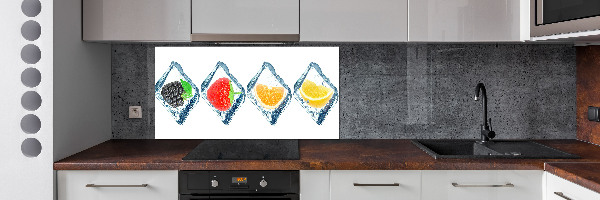 Cooker splashback Fruit in cubes