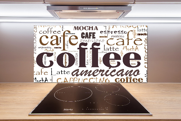 Cooker splashback Coffee