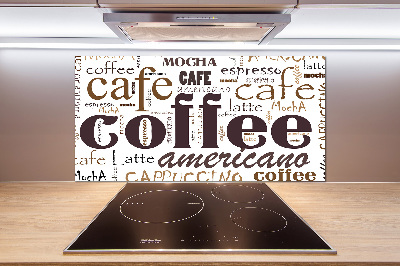 Cooker splashback Coffee