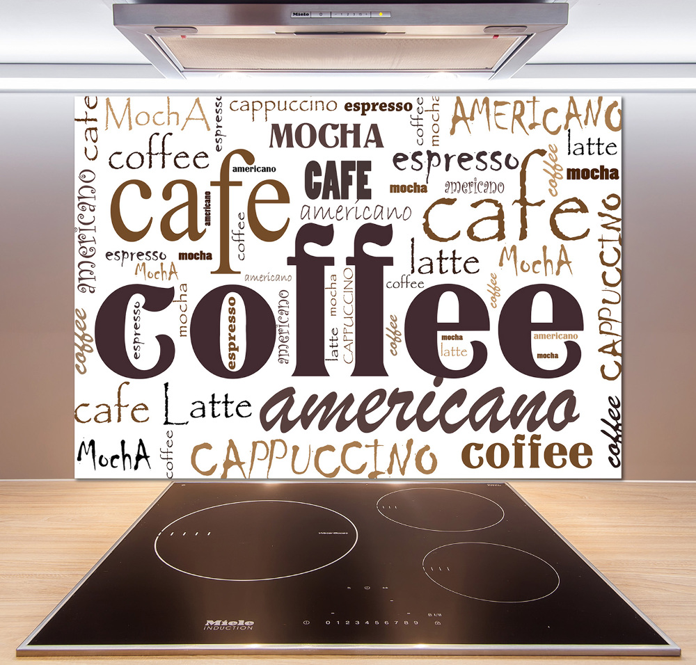 Cooker splashback Coffee