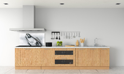 Kitchen splashback panel Portrait of a woman