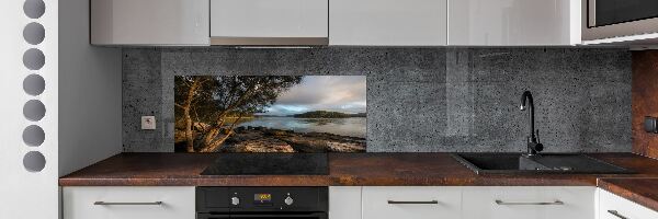 Kitchen wall panels Tree by the river