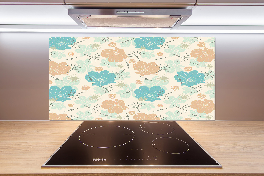 Cooker splashback Floral pattern