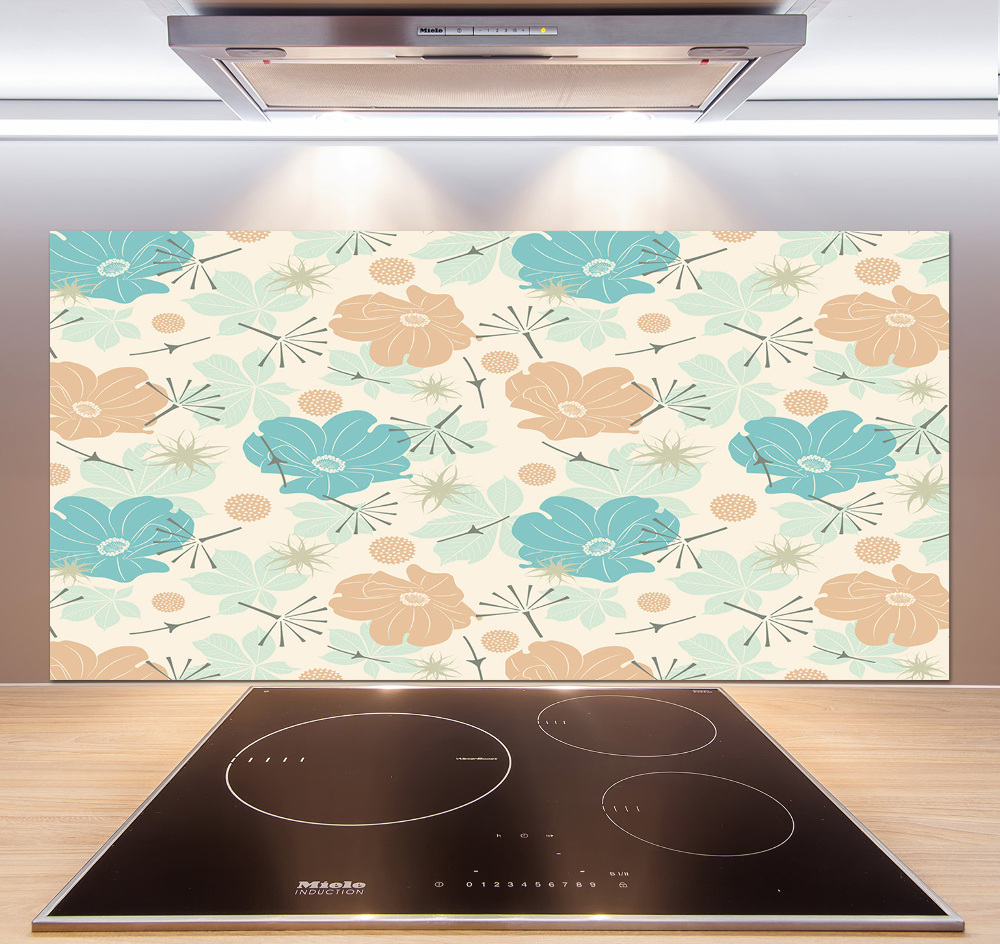 Cooker splashback Floral pattern