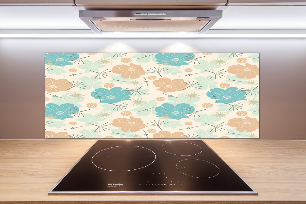 Cooker splashback Floral pattern