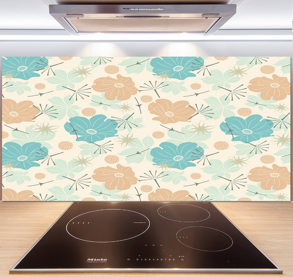 Cooker splashback Floral pattern