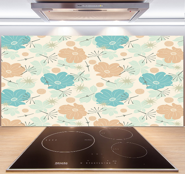 Cooker splashback Floral pattern