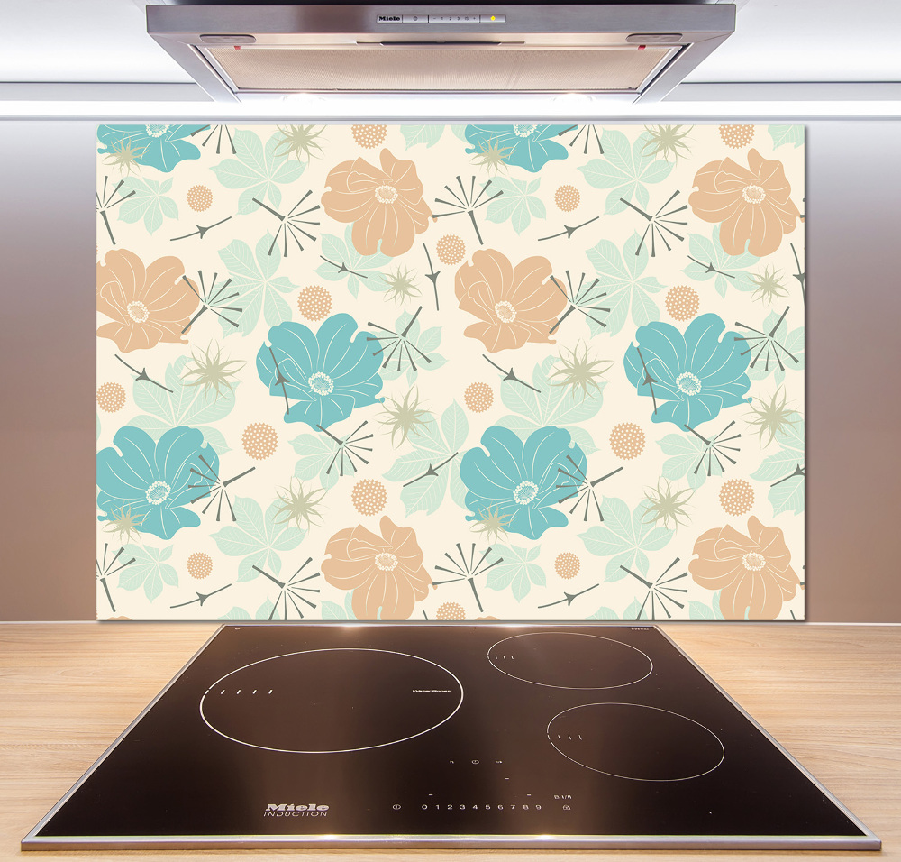 Cooker splashback Floral pattern