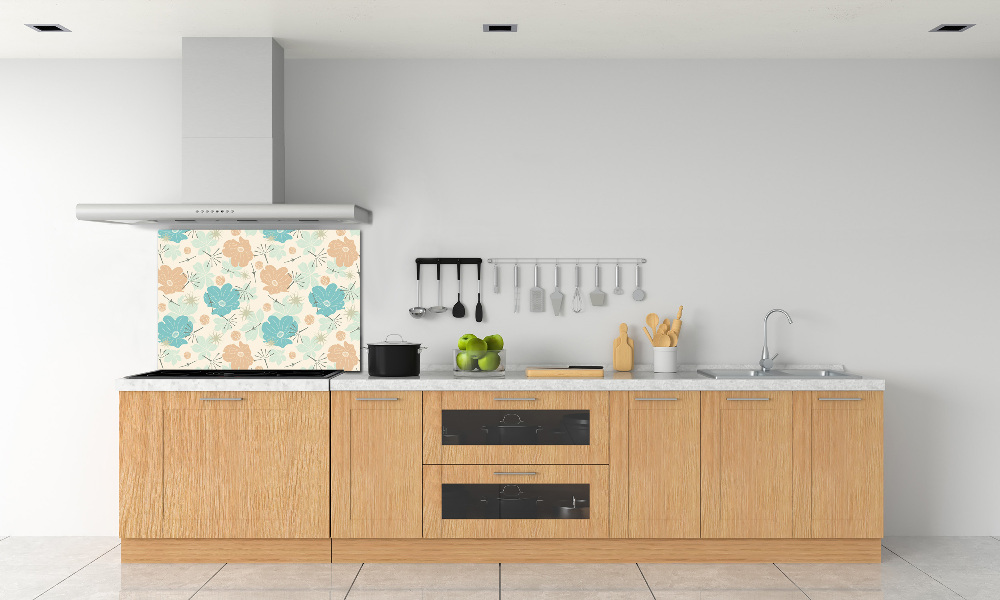 Cooker splashback Floral pattern