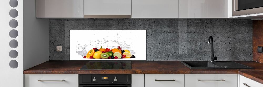 Cooker splashback Fruit and water