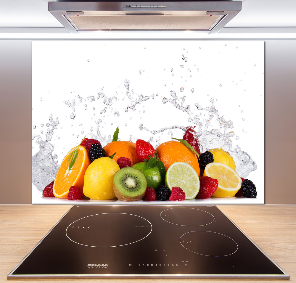 Cooker splashback Fruit and water