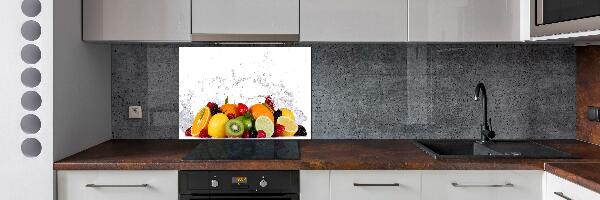 Cooker splashback Fruit and water