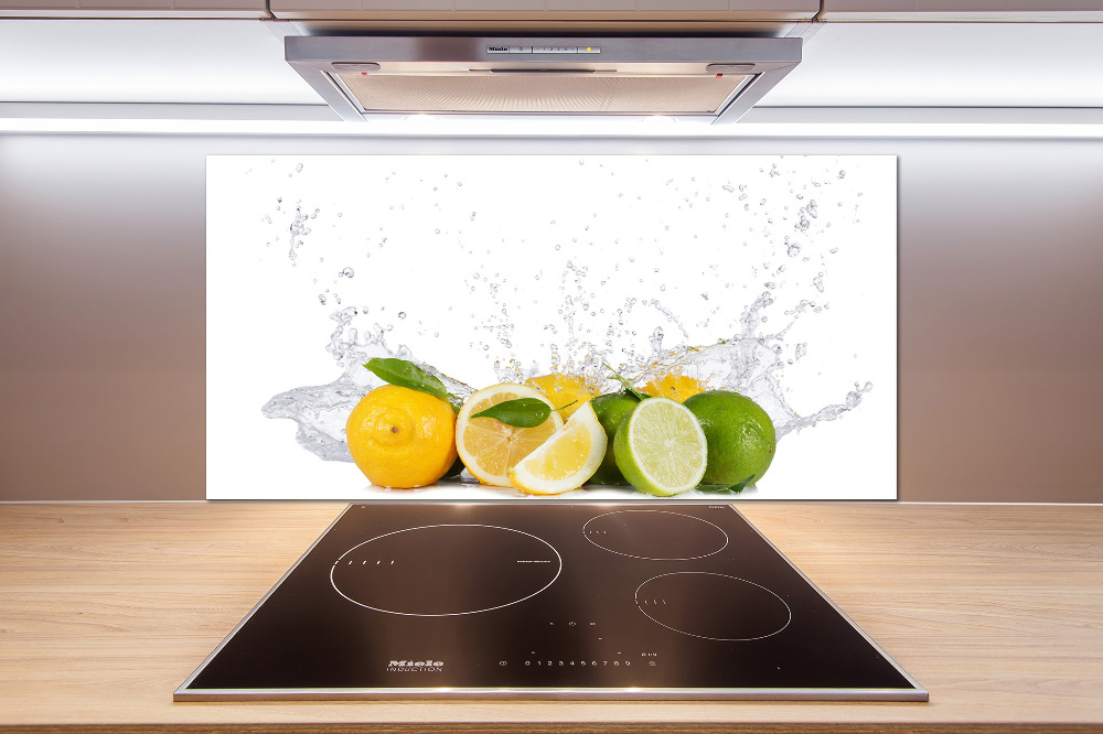 Cooker splashback Citruses and water