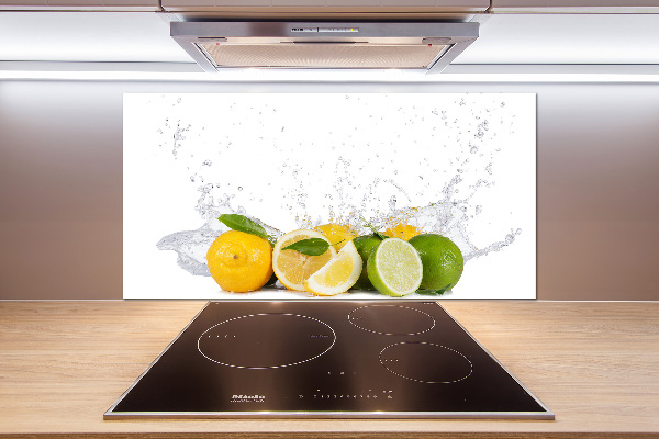 Cooker splashback Citruses and water