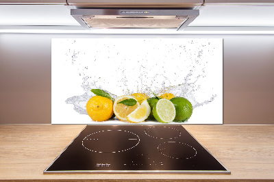 Cooker splashback Citruses and water